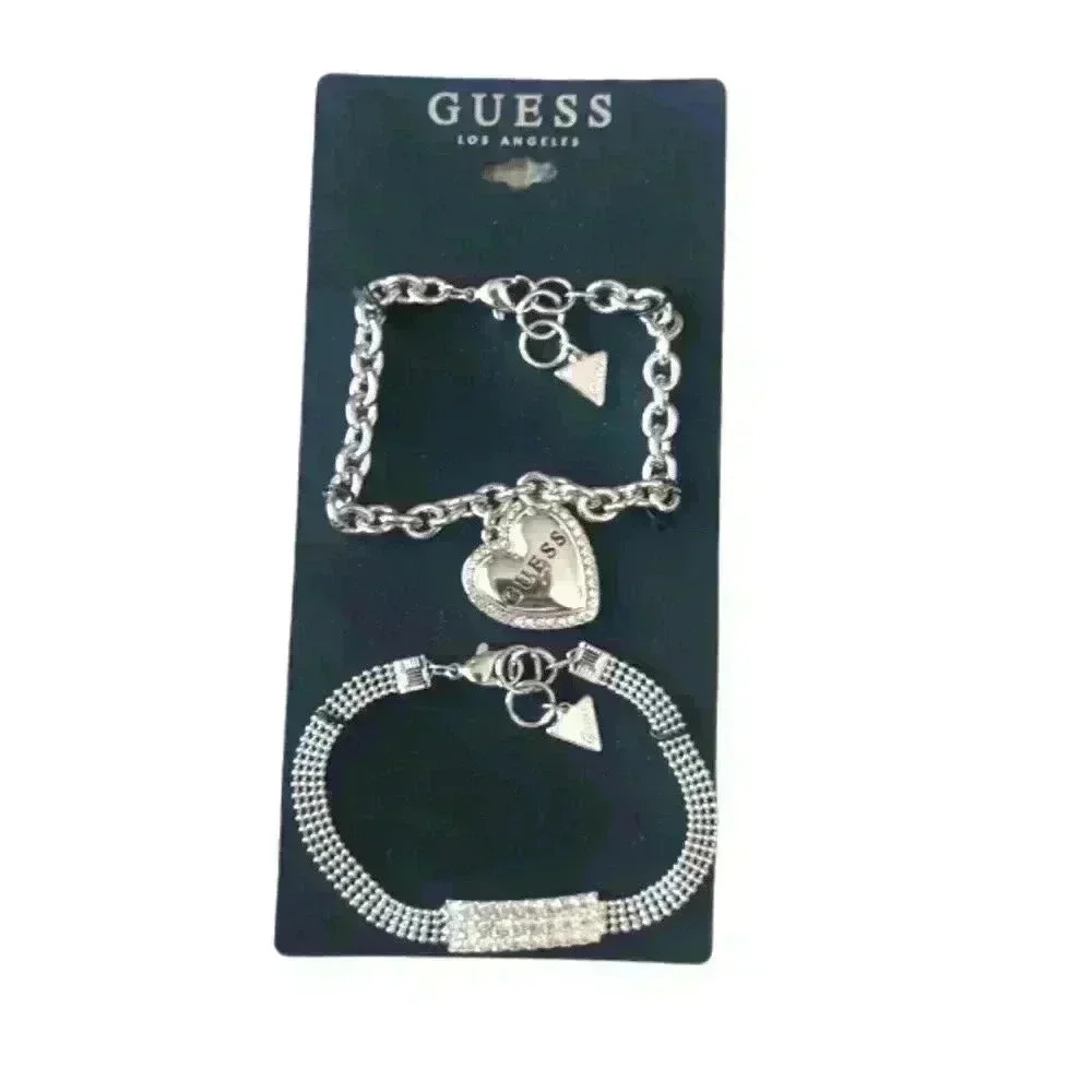 Guess Silver Bracelet Set